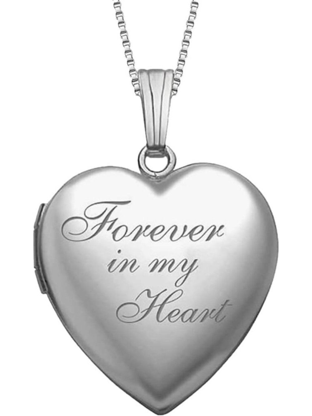 Forever In My Heart Locket Necklace for Women - Elegant Jewelry Gift, Keepsake
